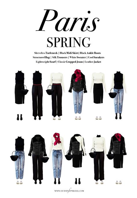 12 Outfits Styled for Paris in the Spring Spring Outfits 23, May Europe Travel Outfits, What To Wear In Spring 2023, Paris Outfits Ideas Spring, Paris Outfits May 2023, Clothes For Paris In Spring, Paris Wardrobe Capsule, Travel Paris Outfit, Spring Fashion Europe