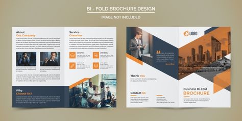 Corporate business bi fold brochure temp... | Premium Psd #Freepik #psd #brochure #business #cover #design Restaurant Brochures, Education Brochures, Medical Brochure, Business Brochure Design, Trifold Brochure Design, Square Brochures, Brochure Template Layout, Bi Fold Brochure, Fold Brochure