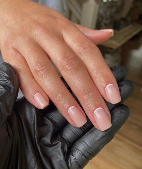 Naked Nails Design, Reverse French Tip, Reverse French Nails, Reverse French Manicure, Reverse French, French Tip Manicure, Pink French, French Luxury, Nail Style