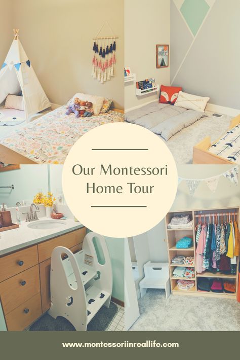 Our Montessori Bedrooms Tour — Montessori in Real Life Camera Montessori, Montessori Toddler Bedroom, Playroom Montessori, Montessori Toddler Rooms, Montessori Home, Montessori Nursery, Classroom Homeschool, Maluchy Montessori, Montessori Parenting