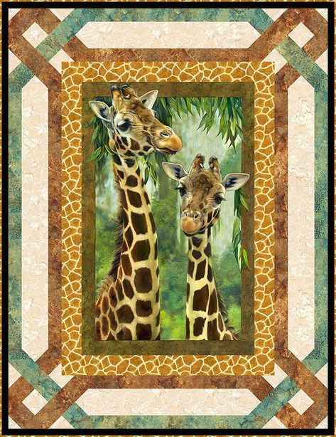 The sweet and mellow essence of Giraffes is captured perfectly in today's Free eQuilter Pattern! Giraffe Baby Quilt, Farm Quilt Patterns, Giraffe Quilt, Detailed Portrait, Giraffe Family, Kids Quilts, Farm Quilt, Scrappy Quilt Patterns, Baby Quilt Patterns