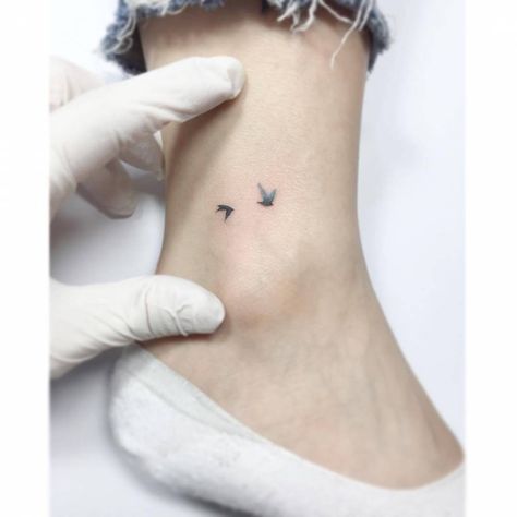 Bird Ankle Tattoo, Blue Bird Tattoo, Small Symbol Tattoos, Small Bird Tattoos, Animal Tattoos For Women, Tiny Bird Tattoos, Bluebird Tattoo, Bird Tattoos For Women, Tiny Tattoos For Women