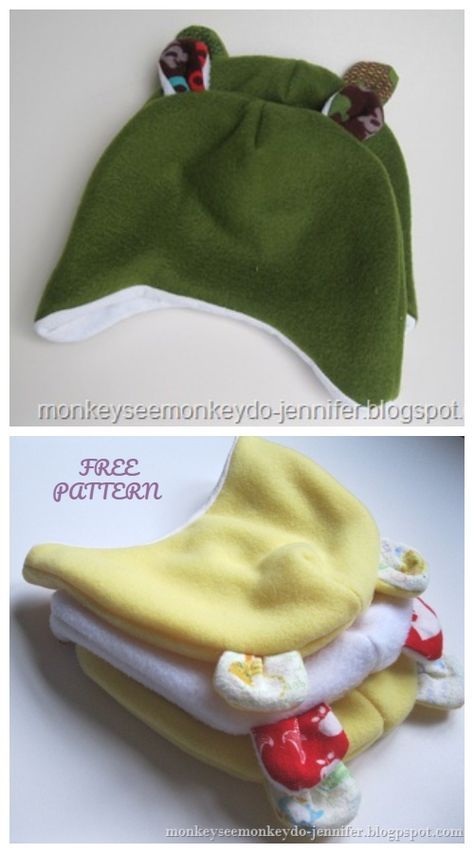 DIY Teddy Bear Baby Beanie Hat Free Sewing Patterns Baby Fleece Hat Pattern, Baby Fleece Hat Pattern Free, Infant Fleece Hat Pattern Free, Fleece Baby Hat Pattern Free, Infant Hat Pattern Sewing, Infant Sewing Patterns Free, Baby Hat Patterns Sewing, Fleece Hats Patterns Free, Baby Gifts To Sew