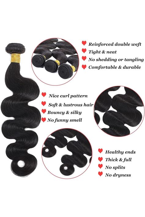 Human Hair Bundles Body Wave Bundles Human Hair 20 22 24 Inch 10A Grade 100% Unprocessed Brazilian Virgin Hair Body Wave 3 Bundles Human Hair Extensions for Black Women Natural Color Hair Extensions For Black Women, Extensions For Black Women, Brazilian Virgin Hair Body Wave, Body Wave Bundles, Wig Ideas, Hair Body Wave, Natural Black Women, Human Hair Bundles, Brazilian Virgin Hair