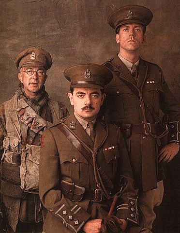 Blackadder Goes Forth. The best Blackadder of them all, and at the end very, very poignant Comedy Photos, Black Adder, British Tv Comedies, British Sitcoms, Rowan Atkinson, Man Eating, British Things, Comedy Actors, Fritz Lang