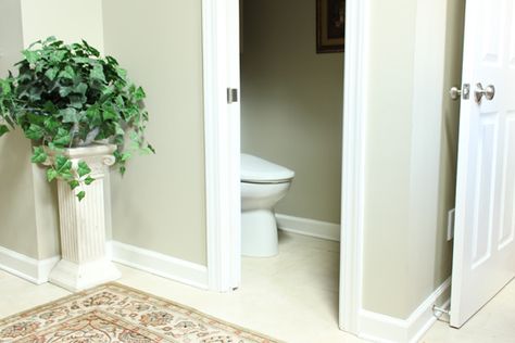 Do you need a separate room for your toilet? What are the options when it comes to a #bathroom addition or remodel? Here are things to consider! #homeimprovement Water Closet Dimensions, Bathroom Planning, Separate Toilet Room, Toilet Design Modern, Toilet Closet, Closet Dimensions, Hidden Toilet, Master Bath And Closet, Separate Room