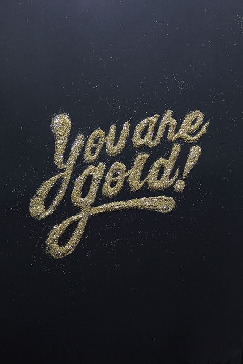 Golden lettering / collection '13 Simple Math, Word Up, Inspirational Quotes Motivation, The Words, Daily Inspiration, Beautiful Words, Inspire Me, Gold Glitter, Black Background