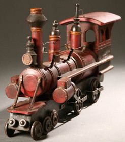 A beautiful antique wooden steam engine. Train Illustration, Trains Birthday Party, Toy Trains, Choo Choo Train, Old Trains, Train Birthday, Wooden Train, Train Engines, Steam Engine