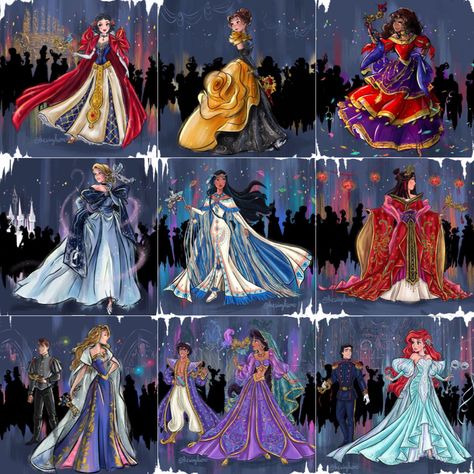 Disney Princess Reimagined, Disney Princess Dresses Real, The Disney Princesses, Alternative Disney, Princesses Disney, Disney Princess Artwork, Disney Princess Fan Art, Disney Princess Modern, Disney Princess Fashion