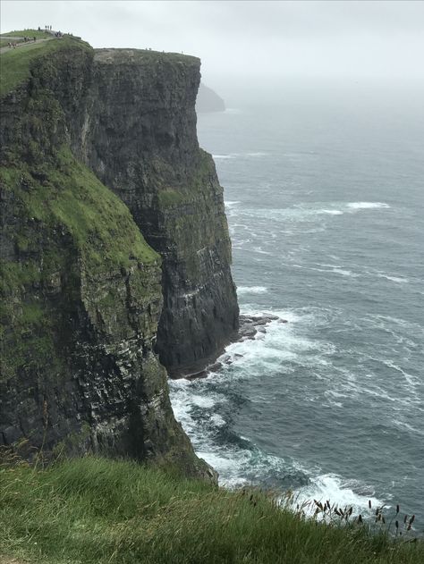 The Cliffs of Moher- Ireland Cliffs By The Sea, The Cliffs Of Moher, Sea Cliff Aesthetic, Tress Of The Emerald Sea Aesthetic, Cliffs Aesthetic, Edge Of Cliff, Cliff Of Moher, Seaside Cliff, Ireland Cliffs