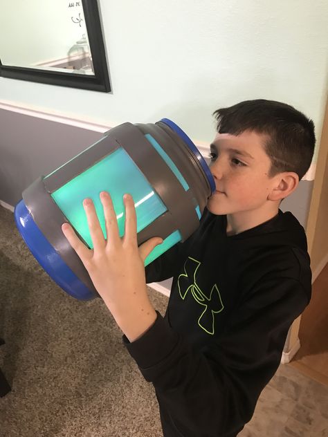 DIY Glowing Chug Jug for a Valentine’s “box” or container! Valentines Boxes For Kids School Fortnite, Valentines Box Ideas Fornite, Fortnite Valentines Boxes For Boys, Fortnite Chug Jug, Fortnite Valentines, Minions Singing, Valentine Mailboxes, Diy Valentines Box, Valentines Diy Kids