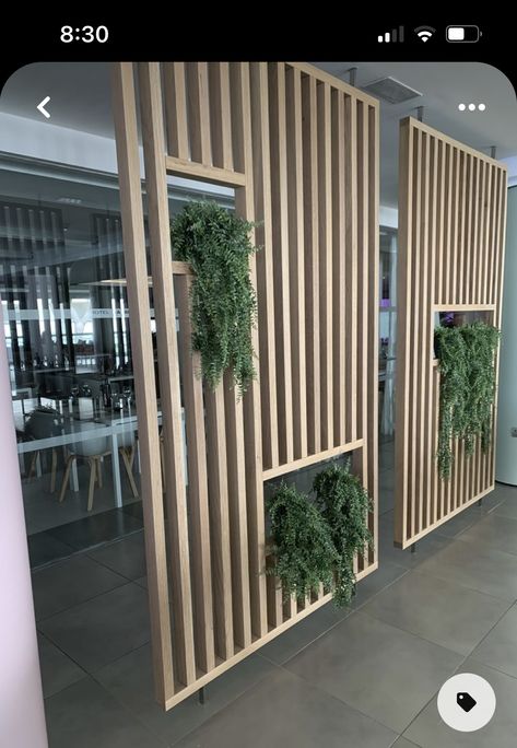 Plant Wall Divider Indoor, Divider Wall Ideas, Wellness Centre, Workout Room, Candle Bar, Deco Studio, Log House, Laundry Area, Deck Decorating Ideas On A Budget