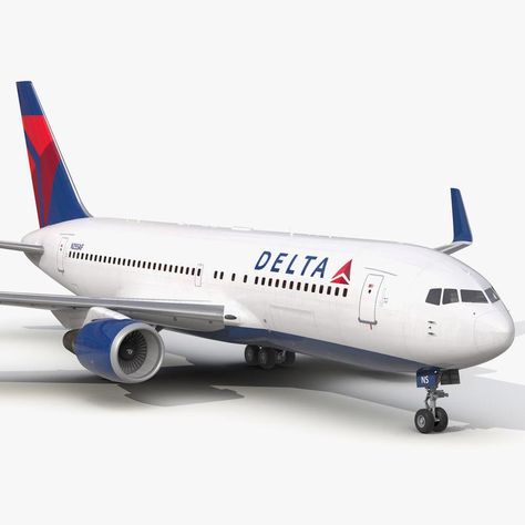 Boeing 767-200ER Delta Air Lines 3D Model #AD ,#ER#Boeing#Lines#Model Delta Air Lines, Boeing 767, Air Lines, Real Model, 3ds Max Models, Delta Airlines, Low Poly, Airlines, Activities For Kids