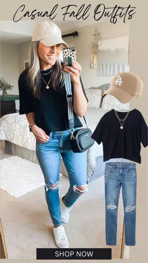 Casual Fall Outfits for Women. Casual Weekend Outfit! Warm Fall Day Outfit, Outfits For Running Errands, Casual Fall Fits, Fall Day Outfit, Fall Brunch Outfit, Casual Fall Outfits For Women, Comfortable Fall Outfits, Running Errands Outfit, Shacket Outfit