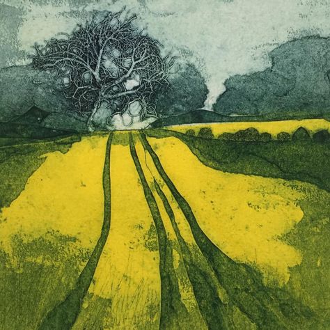 Sarah Ross-Thompson Printmaker on Instagram: “Another new one hot off the press. Glad I have a plentiful supply of lichen in the garden! Title suggestions welcomed. #collagraph…” Texture Craft, Sarah Ross, Collagraph Printmaking, Collagraphy, West Coast Scotland, Scottish Artists, Craft Design, Art Landscape, Down South