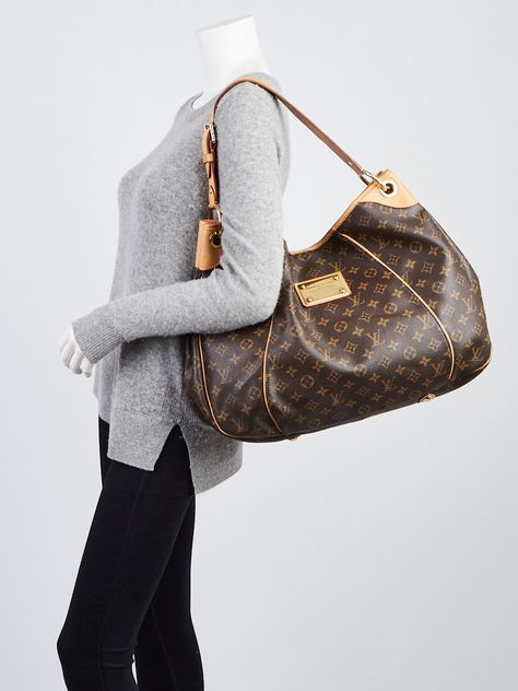 Louis Vuitton Galliera, Trademark Design, Lv Monogram, Chloe Drew, Monogram Canvas, Authentic Louis Vuitton, Leather Trims, Louis Vuitton Monogram, Duffle Bag