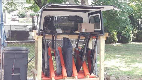 Jeep Storage Ideas, Jeep Mods Wrangler, Jeep Wrangler Storage, Jeep Door Storage Diy, Jeep Wrangler Trunk Organization, Jeep Door Storage, Jeep Top Storage, Jeep Hard Top Storage Ideas, Jeep Doors Off