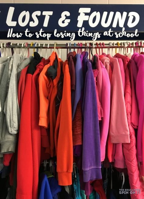 Packed Lost and Found: How to stop losing things at school. Clothing Exchange, School Storage, School Jacket, Sweater Hat, Lost And Found, Back To School Shopping, Kids Items, School Photos, School Shopping