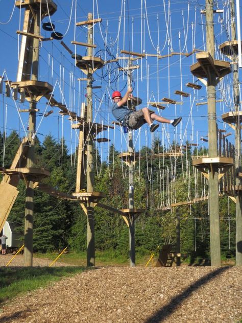 Rise and Climb Adventure Course is an aerial adventure park also known as a high ropes course. You'll have a blast experiencing the great outdoors while completing fun challenges suspended 40 feet off the ground. Cornwall High Ropes, High Ropes Course, Adult Playground, Climbing Tower, Backyard Adventure, Ropes Course, Outdoor Games For Kids, Greensboro Nc, Obstacle Course