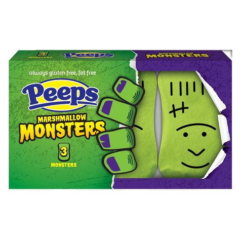 Peeps Halloween Monsters - Doesn't your little monster deserve a peep?  #ad Peeps Marshmallow, Milk Store, Monster Shapes, Halloween Monsters, Cinnamon Candy, Marshmallow Peeps, Marshmallow Treats, Halloween Sweets, Halloween Bash