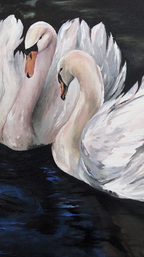 Swan In Lake Painting, Vintage Swan Art, Swan Painting Easy, Swan Background, Toile Aesthetic, Swan Drawing, Swan Wallpaper, Wallpaper Rosa, Swan Painting