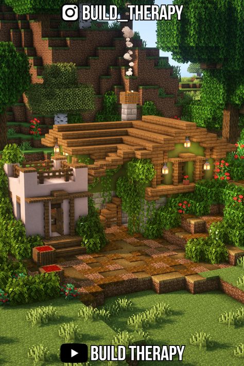 Cool Mc Houses, Minecraft Storage Building Exterior, Minecraft Spanish Villa, Maison Minecraft Aesthetic, Cute Mc Houses, Cute Minecraft Houses Aesthetic, Village Ideas Minecraft, Modern Minecraft Houses Interiors, Modern Minecraft Houses Tutorials