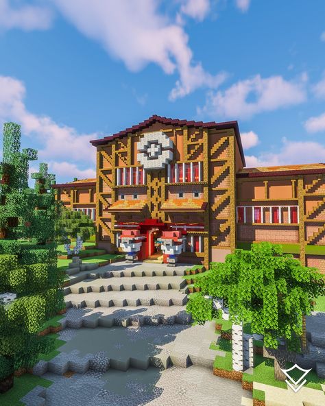 Minecraft Gym, Pixelmon Minecraft, Minecraft Stores, Pokemon Towns, Minecraft Pokemon, Desert Town, Pokemon Gym, Mc Builds, Pokemon World