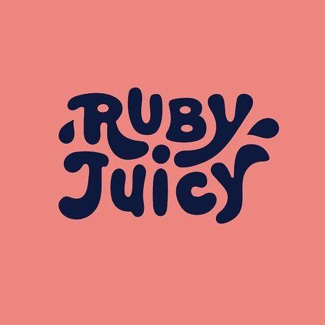 Ruby Juicy type Inspiration Typographie, Soda Brands, Inspiration Logo Design, Cool Typography, Creative Typography, Symbol Logo, 3d Logo, Minimalist Logo Design, Typography Letters