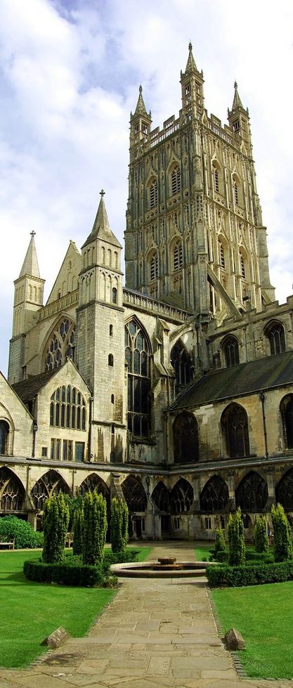 Gloucester Cathedral, Gloucestershire, England, UK #englanduk Gods Must Be Crazy, Beaux Arts Architecture, Gloucestershire England, Canterbury England, Gloucester Cathedral, Gothic Cathedrals, Be Crazy, Country Church, Old Churches