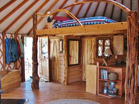 Yurt Loft, Pacific Yurts, Study Interior, Yurt Interior, Yurt Home, Yurt Living, Casa Hobbit, Interior Design Programs, Creative Interior Design