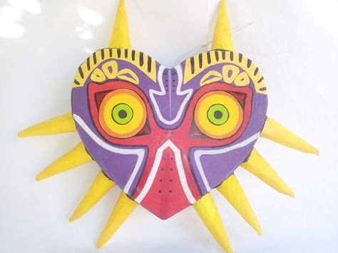 Majoras Mask. $79.99, via Etsy. Legend Of Zelda Party, Zelda Party, Legend Of Zelda Majora's Mask, Zelda Birthday, Cool Color Palette, Mickey Mouse Head, Majoras Mask, Mask Party, Party Props