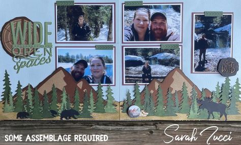 Nature Scrapbook Layouts, Camping Scrapbook Layouts, Cruise Scrapbook Pages, Nature Scrapbook, Camping Scrapbook, Wedding Scrapbook Pages, Fall Scrapbook Layouts, Cruise Scrapbook, Scrapbook Design Layout