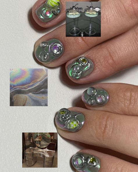 Alien • Instagram Alien Inspired Nails, Ufo Nails, Nails Space, Alien Nails, Mani Monday, Henna Nails, Nail Goals, Nail Board, Witch Fashion