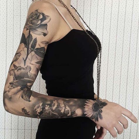 Arm Tattoos for Women - Ideas and Designs for Girls Tattoos Masculinas, Filler Tattoo, Arm Sleeve Tattoos For Women, Buddha Tattoo Design, Tattoos Geometric, Full Sleeve Tattoos, Tattoo Arm, Most Popular Tattoos, Arm Sleeve Tattoos