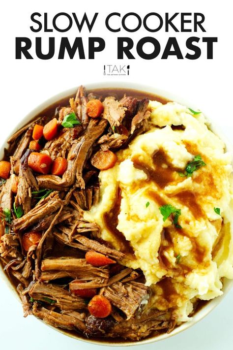 Rump Roast Crock Pot Recipes, Crockpot Rump Roast, Bottom Round Roast Recipes, Crock Pot Chuck Roast, Bottom Round Roast, Beef Rump Roast, Crockpot Pot Roast, Slow Cooker Pot Roast Recipes, Rump Roast