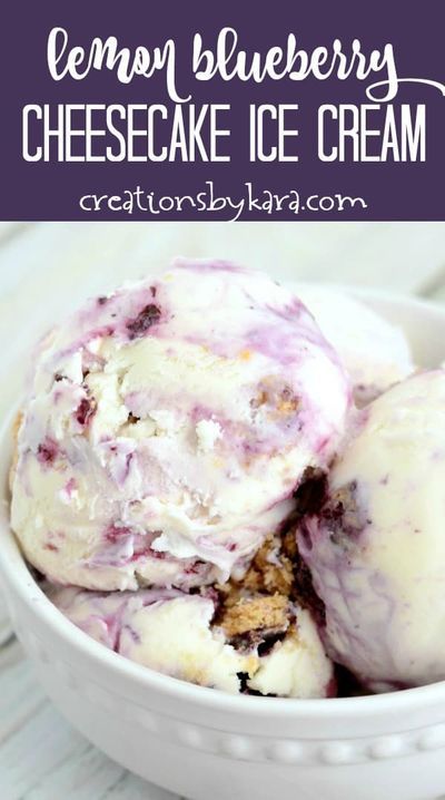 Blueberry Cheesecake Ice Cream Recipe, Kitchen Aid Ice Cream Recipes, Blueberry Cheesecake Ice Cream, Homemade Ice Cream Recipes Machine, Cheesecake Ice Cream Recipe, Kitchen Aid Ice Cream, Best Homemade Ice Cream, Ice Cream Recipes Machine, Lemon Blueberry Cheesecake