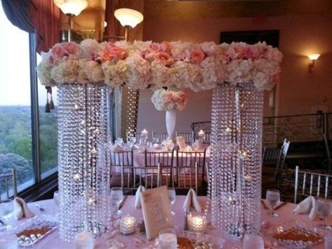 35+ DIY Dollar Store Wedding Ideas | HubPages Dollar Store Wedding Ideas, Fairytale Wedding Centerpieces, Diy Lantern Centerpieces, Vase Wedding Centerpieces, Blush Centerpieces, Dollar Store Wedding, Dollar Store Centerpiece, Glass Vase Wedding Centerpieces, Bling Centerpiece