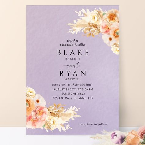 Blush Cream Wedding, Lilac Wedding Themes, Cream Wedding Invitations, Blush Cream, Lilac Wedding, Cream Wedding, Lilac Pink, Peach Blush, Pink And Yellow