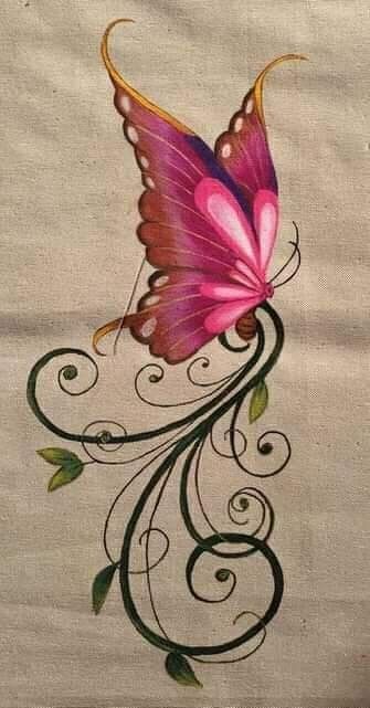 Wrist Tattoo Ideas, Watercolor Pencil Art, Cursive Tattoos, Painted Purse, Painting Flowers Tutorial, Inspirational Canvas Art, Butterfly Printable, Bead Embroidery Patterns, Butterfly Drawing