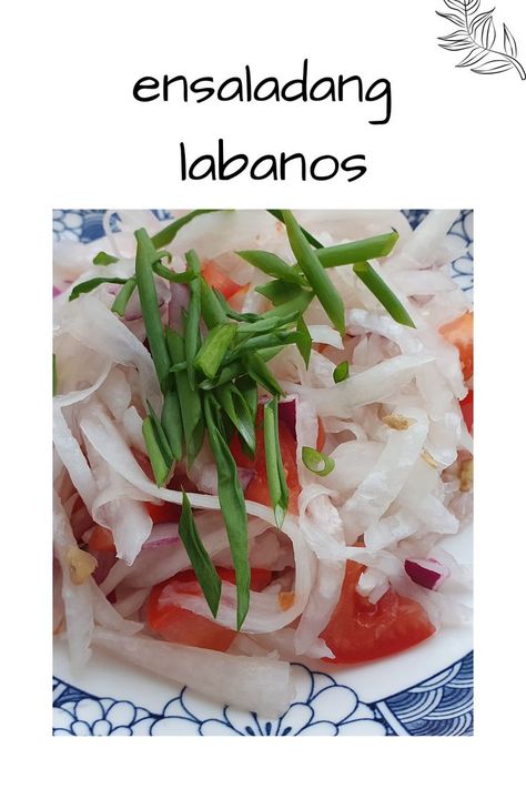 Filipino radish salad. Filipino Chicken Curry, Best Filipino Recipes, Vegan Filipino, Philippines Recipes, Filipino Food Dessert, Radish Salad, Salad Vegan, Small Tomatoes, Smoked Fish