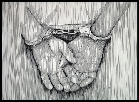 Cuffed Hands Drawing, Handcuffs Drawing, Sketching Doodles, Sa Art, Back Drawing, Different Person, Drawing Hands, Art Sketches, Art Work