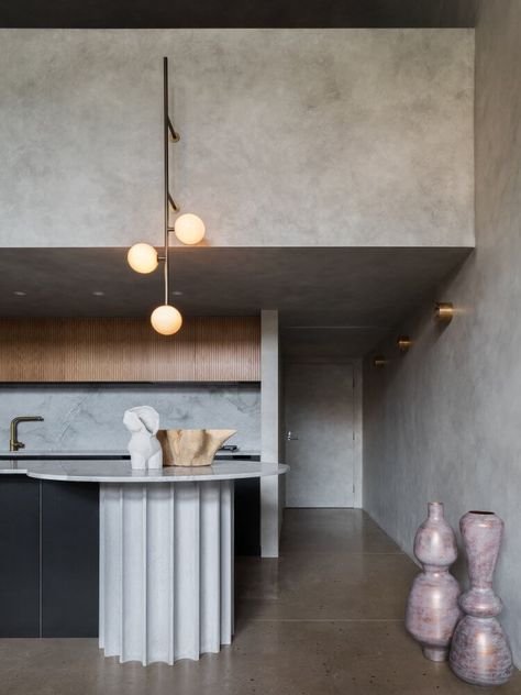 Perfect Storm by Matt Woods | Australian Interiors | est living Open Plan Apartment, Open Trap, Warehouse Conversion, Glazed Walls, Interior Minimalista, Apartment Projects, Design Blogs, Custom Kitchens, Brutalist Architecture