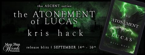 RELEASE BLITZ - The Atonement of Lucas (The Ascent Series) by Kris Hack   Title: The Atonement of Lucas Series: The Ascent Series Author: Kris Hack Genre: Adult Paranormal Romance Published: September 14 2017 Page Count: 242 Pages  THE ONLY PERSON IVE EVER LOVED was taken from me during the first reaping several months ago. I dont know how or why but something changed inside me turning me into something I never knew existed. Sasha came into my life and saved me teaching me to use the powers Id known so little about. But saving me wasnt her end goal. She handed me over to the Fallen like I meant nothing to her and now revenge is all I see. Destroying those who screwed me fills my every thought but theres one thing standing in my way. He came along and became the one Fallen I dont think I can live without. TROUBLE SHOULD HAVE BEEN HER NAME. When I found her planting a bomb on the compound I threw her in a cell leaving her the option to cooperate or starve. I should kill her and put an end to the suffering shes determined to impose on all of us but theres just something about her that keeps holding me back. The friction between us is explosive. I cant resist her when she gets that look in her eye and she damn well knows it.  AmazonB&NKobo  The Atonement of Lucas Excerpt  Kris Hack 2017  Leaning over the ledge I see Amelia pop out of the water and I breathe a sigh of relief before jumping in after her. I come up out of the water right next to her and she startles splashing me in the faceas if that would scare off an attacker. We swim to where we can touch and I turn to check on her. Are you okay? She nods. I lost my footing. Smiling I pull a twig from her damp hair. I see that. I show her the stick and drop it in the water as she giggles. My body reacts to her laugh and before I know it Im putting my arm around her pulling her close. I dont know why I do it but something about her soaking wet skin against mine makes me want to have more and more of her touching me. Amelia sucks in a breath as her legs wrap around me. She stares deep into my eyes biting her lip. Her half-lidded eyes are a sign shes affected by the erection now hardening between us. One of her hands is on my shoulder and the other is holding onto my bicep thats flexing as I hold her to me. Her hand moves to my face and she brushes her thumb across my bottom lip before pulling my head down and pressing her lips against mine. The kiss is soft tentative at first until she realizes Im not going to be the one to stop this. I walk us to the cliff overhang and press her against the natural stone wall. I release my grip on her allowing my pelvis to hold her up. I pull my lips from hers and suckle down her jawline and neck. Amelia lets out a breathy moan when I find a sweet spot near her collarbone. She moves one of her hands to my neck and arches her back pushing her breasts up while rubbing her center against the length of my cock. Im completely hard now; there is no doubt she can feel it. Lucas. She groans and my name on her sexually charged tongue is almost my undoing. I pull down the collar of her shirt trailing kisses along the tops of her perky breasts. She pulls away and I look up to see whats changed. Amelias holding her arms high above her head smiling with sweet seduction. Tentatively I place my hand under the hem of her shirt. Chloe always undressed herself so this is the first time Ive had to take a womans shirt off with only one hand. Her shirt gets caught on her right side as I lift it on the left. Dragging my hand across her belly I lift the left side and the right falls a little. Her stomach quakes as my hand moves from side to side. I get my mouth involved using it to hold the front of her shirt up high. It takes longer than if I had both hands but Amelia is patient and each brush against her skin has her trembling. Finally the shirt is off and her breasts are on display for my perusal. She doesnt wear a bra and I am so thankful for that. I throw her shirt on a nearby rock and look over every square inch of her beautiful body. My eyes make their way to hers silently asking for permission to touch what Ive uncovered but she isnt looking at menot at my face anyway. Her eyes are currently glued on the white shirt plastered to my chest.  Amazon  AmazonAmazon CAAmazon UKAmazon AU  B&NKobo  I love to read write and go camping especially if it's near a beach somewhere. My furbabies and hubby love the water and so do I! We go camping whenever we can and have a blast cuddling by the fire eating smores and listening to the waves crash against the shore. Reading is a long-time passion of mine and Ive always had trouble ending the books when I close them. Characters and scenarios would flow through my mind further keeping me from much needed sleep. After a time my own characters began running through my head demanding to have their stories told. I am the author of the Ascent series my first published novel is The Ascension of Laney a New Adult Paranormal Romance.  a Rafflecopter giveaway   Hosted By:    http://ift.tt/1LR8RJU   Release Blitz The Atonement, Her Laugh, The Ascent, Natural Stone Wall, Soaking Wet, Wet Skin, Hubby Love, Atonement, Are You Okay