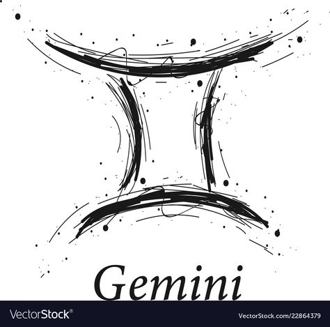 Gemini Sketch, Gemini Horoscope Today, Gemini Aesthetic, Gemini Astrology, Gemini Symbol, Zodiac Signs Symbols, Line Art Style, Gemini Love, Astrology Gemini