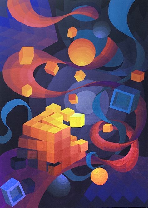 Shape Composition Art, Abstract Art Inspiration Geometric, Geometric Shapes Drawing, Composition Painting, Geometric Shapes Art, Geometric Pattern Art, Geometric Design Art, Abstract Geometric Art, Composition Design