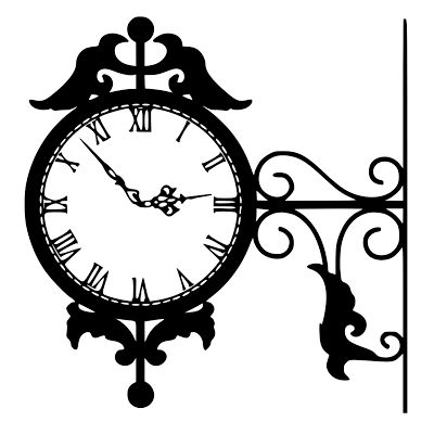 Clock (Silhouette Cameo Fanatic) Clock Stencils, Black And White Silhouette, Silhouette Stencil, Silhouette Portrait, Stenciling, Silhouette Files, Silhouette Art, Digi Stamps, Vintage Printables