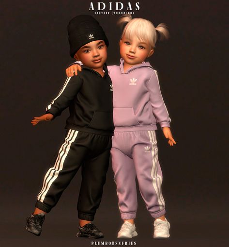 ADIDAS | outfit APR 2024 (toddler) | Patreon The Sims 4 Kids, Toddler Cc Sims 4, Sims 4 Toddler Clothes, Adidas Collection, Sims 4 Cheats, Die Sims 4, Maxis Match Cc, Cc Folder, 3d Clothing