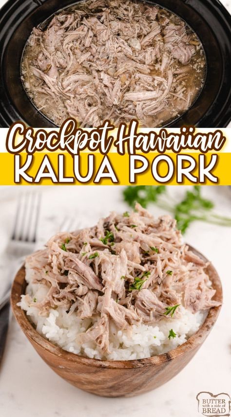 Kalua Pork Crockpot, Hawaiian Kalua Pork, Pork Roast Crock Pot Recipes, Boneless Pork Roast, Crockpot Pork Roast, Pot Roast Crock Pot Recipes, Pork Crockpot Recipes, Kalua Pork, Pork And Cabbage