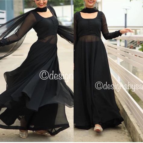 Excited to share this item from my #etsy shop: Black flaired anarkali ethnic gown readymade dress with wide plazzo chiffon dupatta indian womens party wedding clothes plus size available Black Anarkali Dress, Plazo Dress, Plazo Designs, Pakistani Gown, Ladies Suit Design, Ladies Suits Indian, Black Anarkali, Umbrella Dress, Ethnic Gown