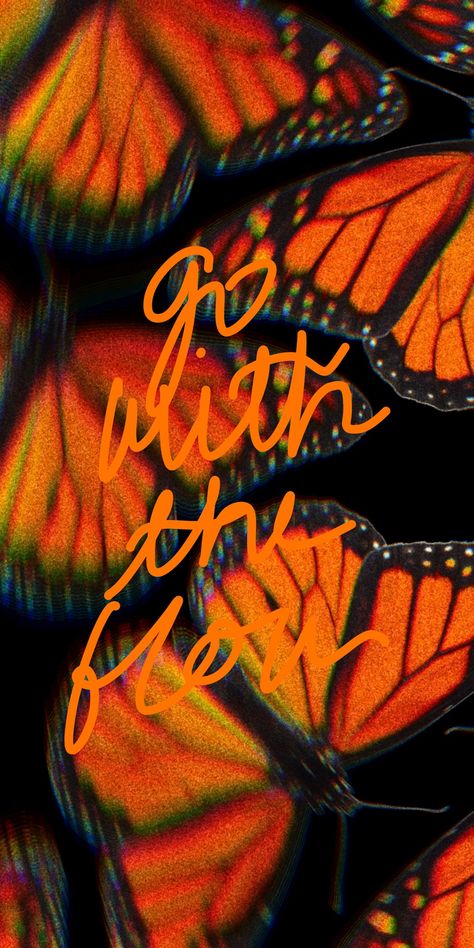 inspiration, quotes, monarch butterflies, orange phone wallpaper, butterfly phone wallpaper Phone Wallpaper Butterfly, Orange Phone Wallpaper, Butterfly Phone Wallpaper, Wallpaper Butterfly, Orange Phone, Monarch Butterflies, Orange Butterfly, Go With The Flow, Phone Background